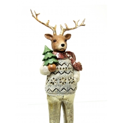 Jeleń figurka świąteczna chłopczyk 30cm